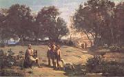 Jean Baptiste Camille  Corot Homere et les bergers (mk11) painting